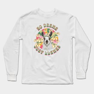 No Drama Just Llamas - Boho Llama Long Sleeve T-Shirt